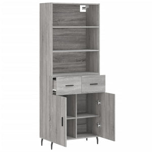 Ντουλάπι Γκρι Sonoma 69,5 x 34 x 180 εκ. Επεξεργασμένο Ξύλο