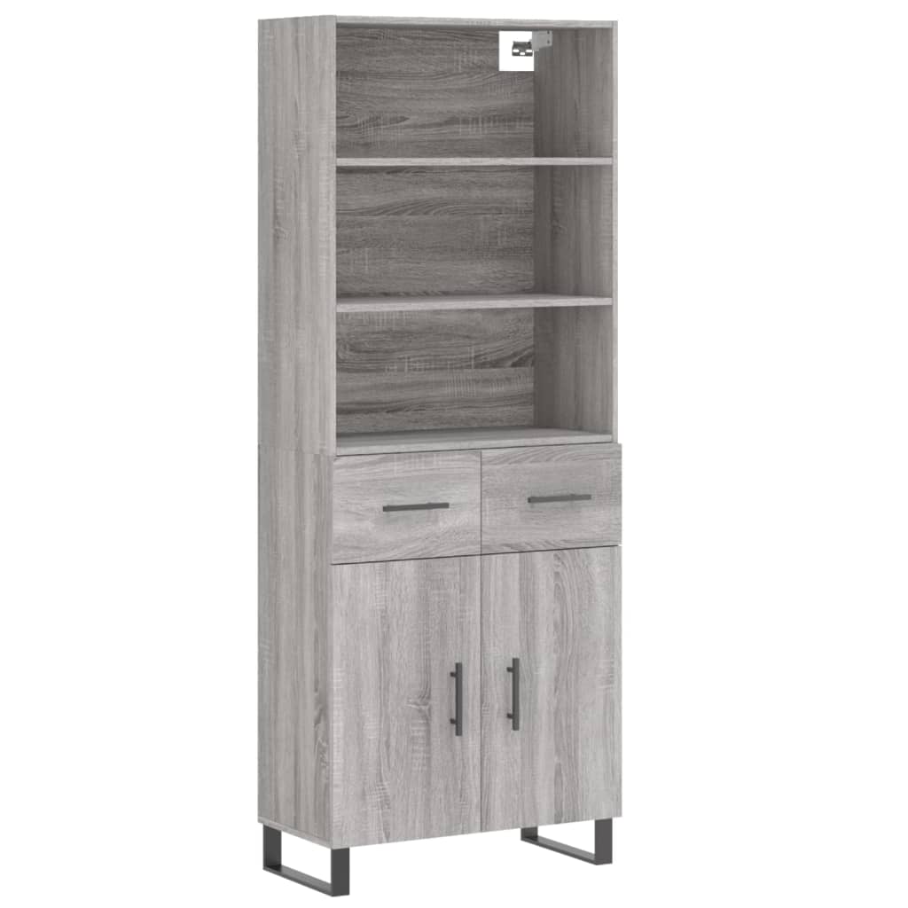 Ντουλάπι Γκρι Sonoma 69,5 x 34 x 180 εκ. Επεξεργασμένο Ξύλο