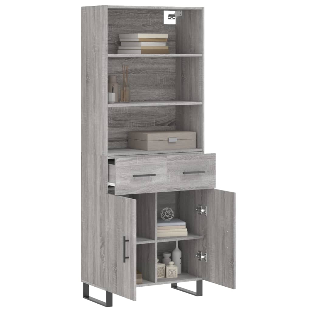 Ντουλάπι Γκρι Sonoma 69,5 x 34 x 180 εκ. Επεξεργασμένο Ξύλο