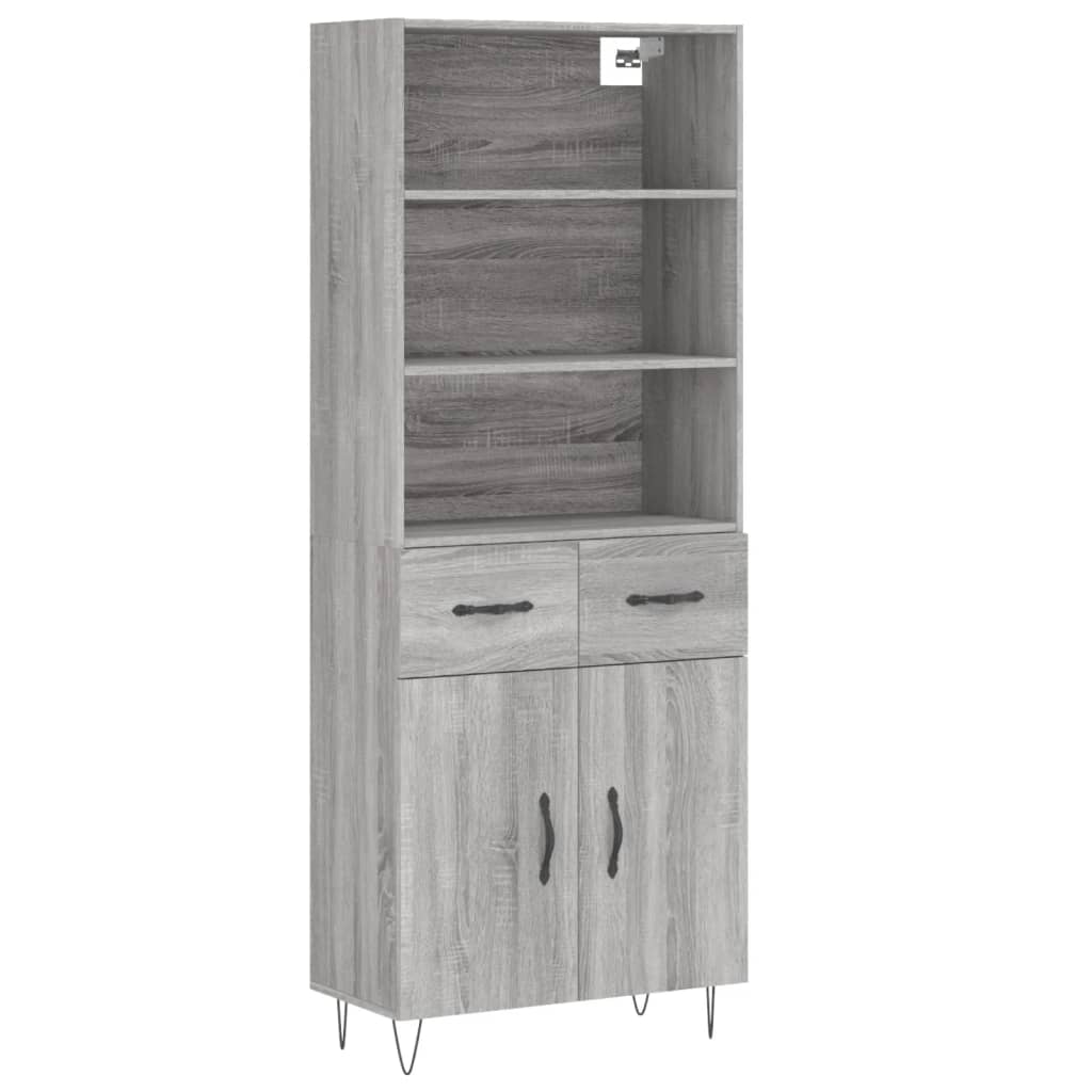 Ντουλάπι Γκρι Sonoma 69,5 x 34 x 180 εκ. Επεξεργασμένο Ξύλο