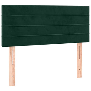 Κρεβάτι Boxspring με Στρώμα Σκούρο Πράσινο 100x200εκ. Βελούδινο - Pakobazaar
