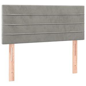 Κρεβάτι Boxspring με Στρώμα Ανοιχτό Γκρι 120x200 εκ. Βελούδινο
