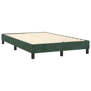 Κρεβάτι Boxspring με Στρώμα Σκούρο Πράσινο 120x200εκ. Βελούδινο