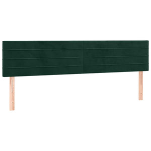 Κρεβάτι Boxspring με Στρώμα Σκούρο Πράσινο 180x200εκ. Βελούδινο