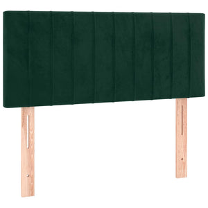 Κρεβάτι Boxspring με Στρώμα Σκούρο Πράσινο 80x200 εκ. Βελούδινο