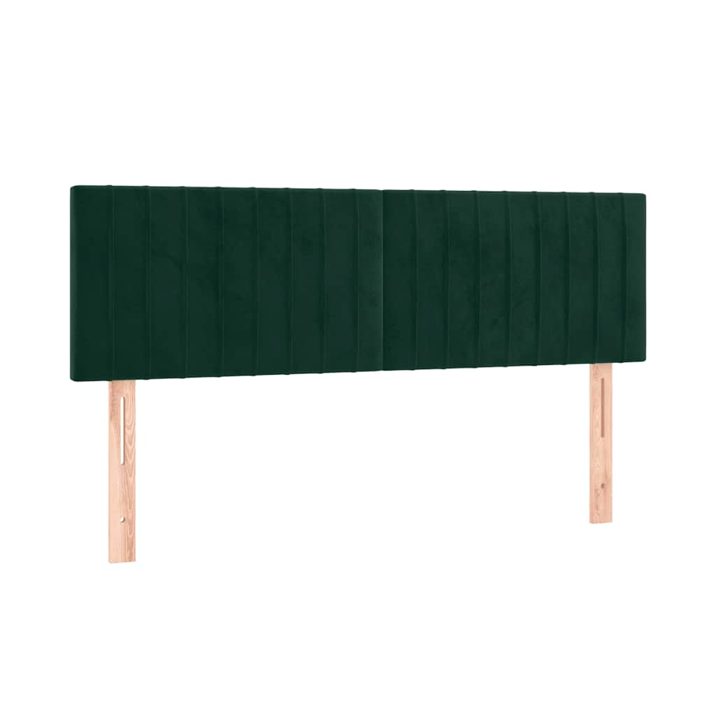 Κρεβάτι Boxspring με Στρώμα Σκούρο Πράσινο 140x190εκ. Βελούδινο