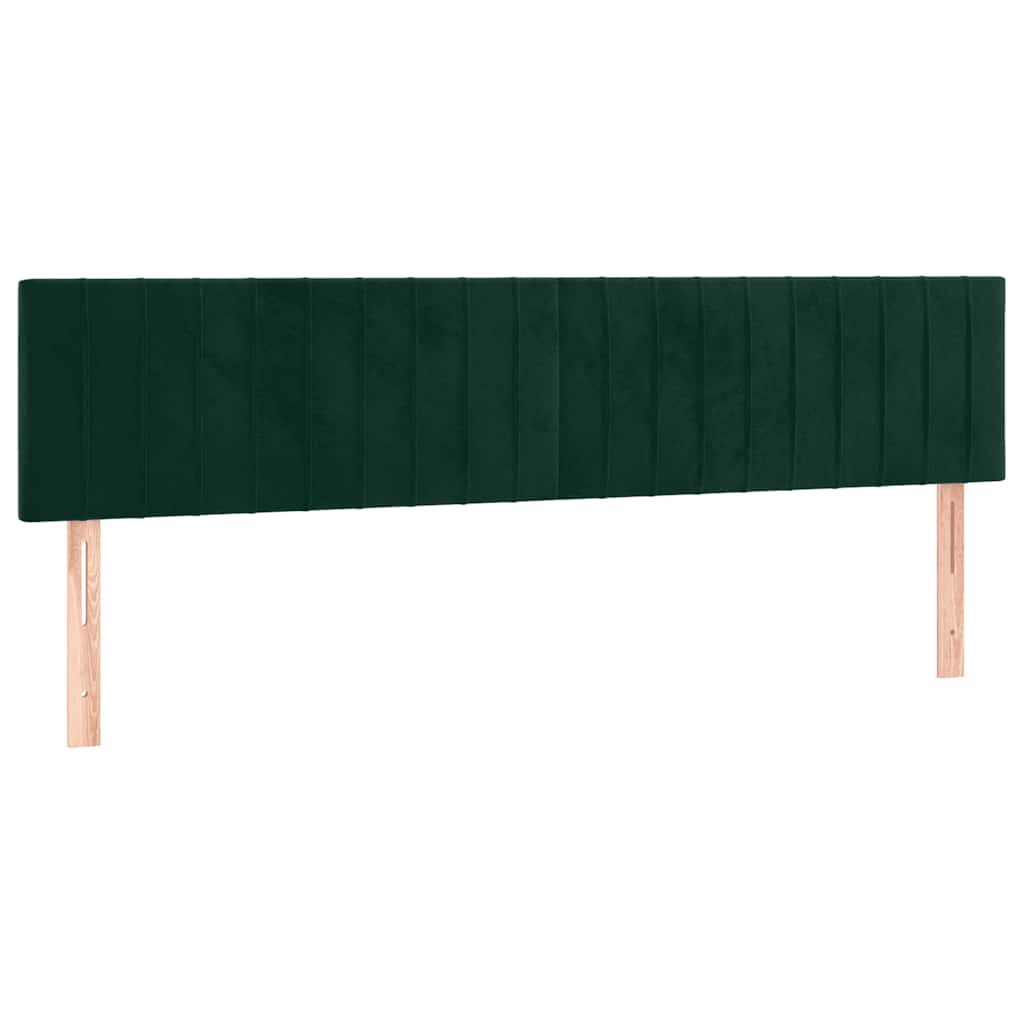 Κρεβάτι Boxspring με Στρώμα Σκούρο Πράσινο 160x200εκ. Βελούδινο
