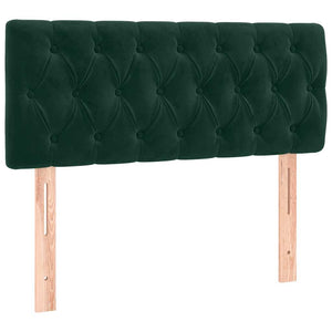 Κρεβάτι Boxspring με Στρώμα Σκούρο Πράσινο 90x190 εκ. Βελούδινο
