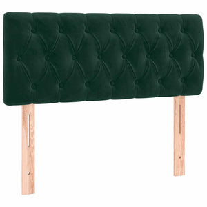 Κρεβάτι Boxspring με Στρώμα Σκούρο Πράσινο 90x200 εκ. Βελούδινο