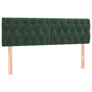 Κρεβάτι Boxspring με Στρώμα Σκούρο Πράσινο 160x200εκ. Βελούδινο