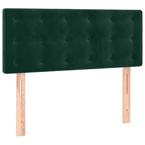 Κρεβάτι Boxspring με Στρώμα Σκούρο Πράσινο 80x200 εκ. Βελούδινο