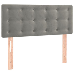 Κρεβάτι Boxspring με Στρώμα Ανοιχτό Γκρι 120x200 εκ. Βελούδινο