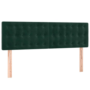 Κρεβάτι Boxspring με Στρώμα Σκούρο Πράσινο 140x190εκ. Βελούδινο