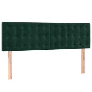 Κρεβάτι Boxspring με Στρώμα Σκούρο Πράσινο 140x200εκ. Βελούδινο