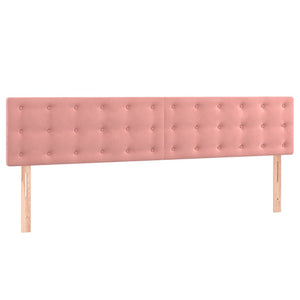 Κρεβάτι Boxspring με Στρώμα Ροζ 160x200 εκ. Βελούδινο