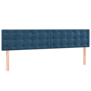 Κρεβάτι Boxspring με Στρώμα Σκούρο Μπλε 180x200 εκ. Βελούδινο