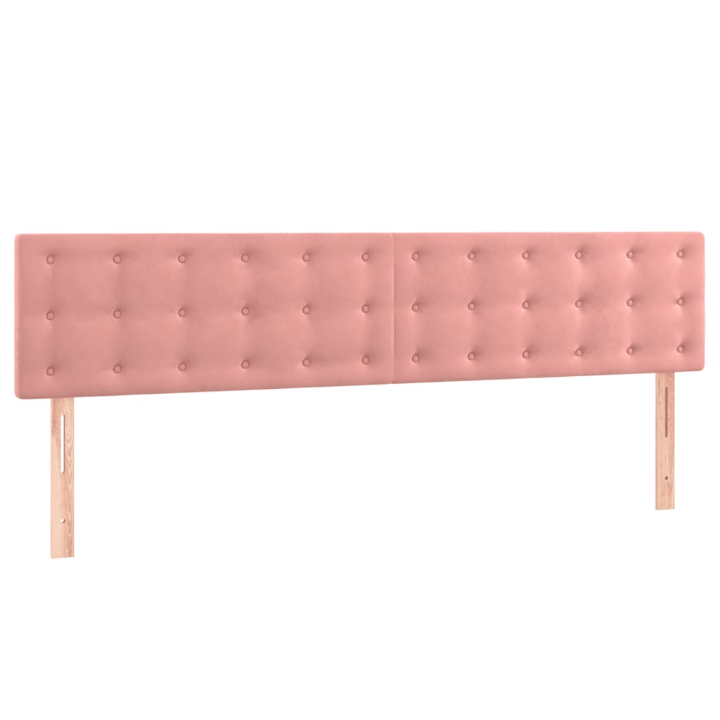 Κρεβάτι Boxspring με Στρώμα Ροζ 180x200 εκ. Βελούδινο