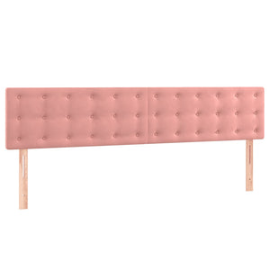 Κρεβάτι Boxspring με Στρώμα Ροζ 180x200 εκ. Βελούδινο