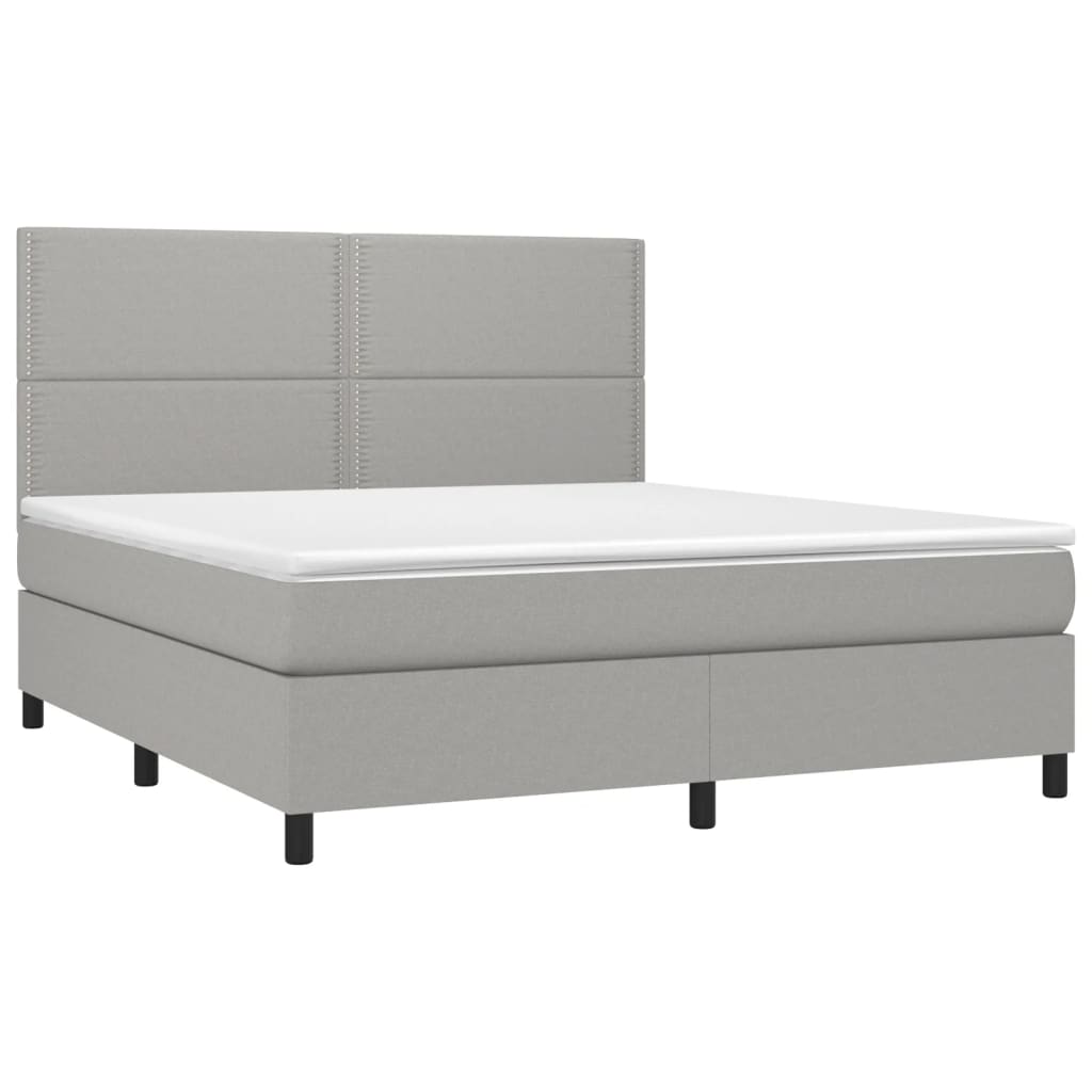 Κρεβάτι Boxspring με Στρώμα Αν. Πράσινο 160x200εκ Υφασμάτινο