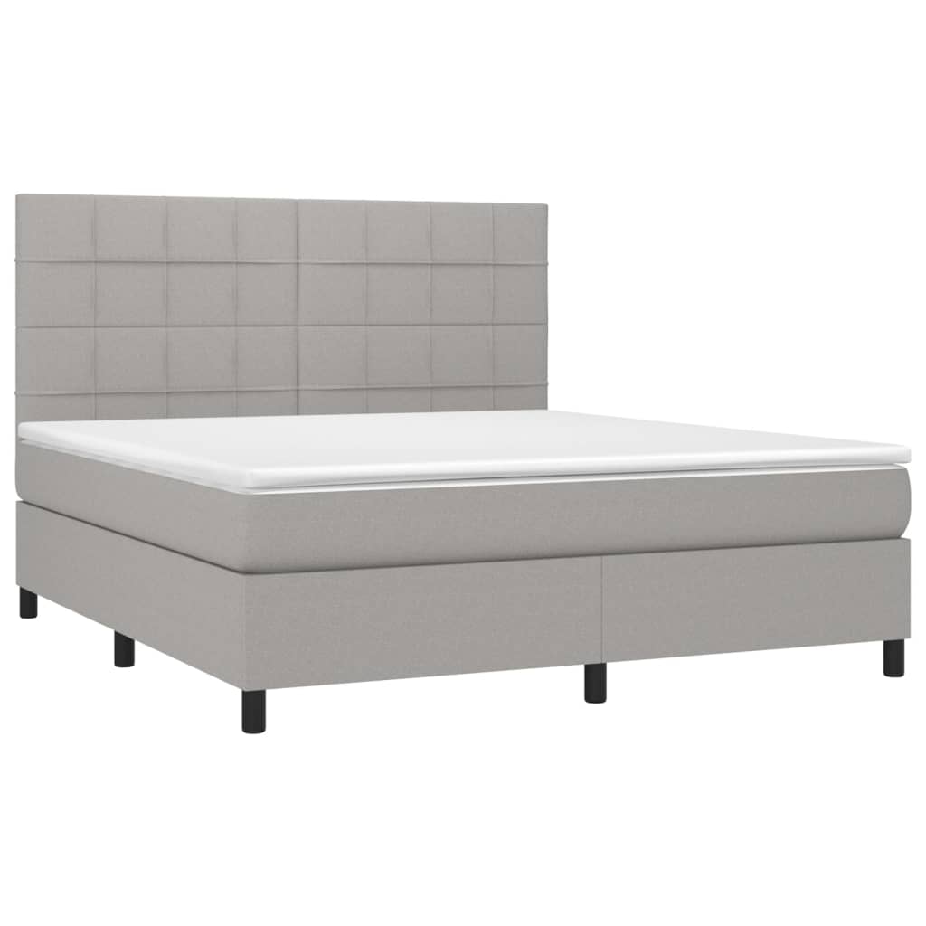 Κρεβάτι Boxspring με Στρώμα Αν. Πράσινο 160x200εκ Υφασμάτινο