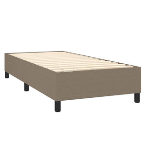Κρεβάτι Boxspring με Στρώμα Taupe 90x190 εκ.Υφασμάτινο
