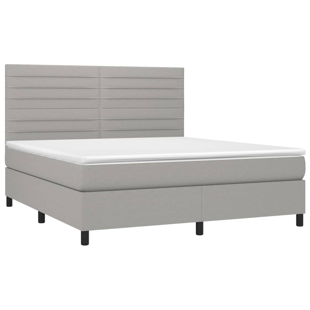 Κρεβάτι Boxspring με Στρώμα Αν. Πράσινο 160x200εκ Υφασμάτινο