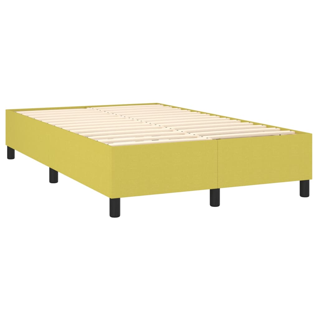 Κρεβάτι Boxspring με Στρώμα Πράσινο 120x200 εκ. Υφασμάτινο