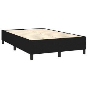 Κρεβάτι Boxspring με Στρώμα Μαύρο 120x200 εκ. Υφασμάτινο