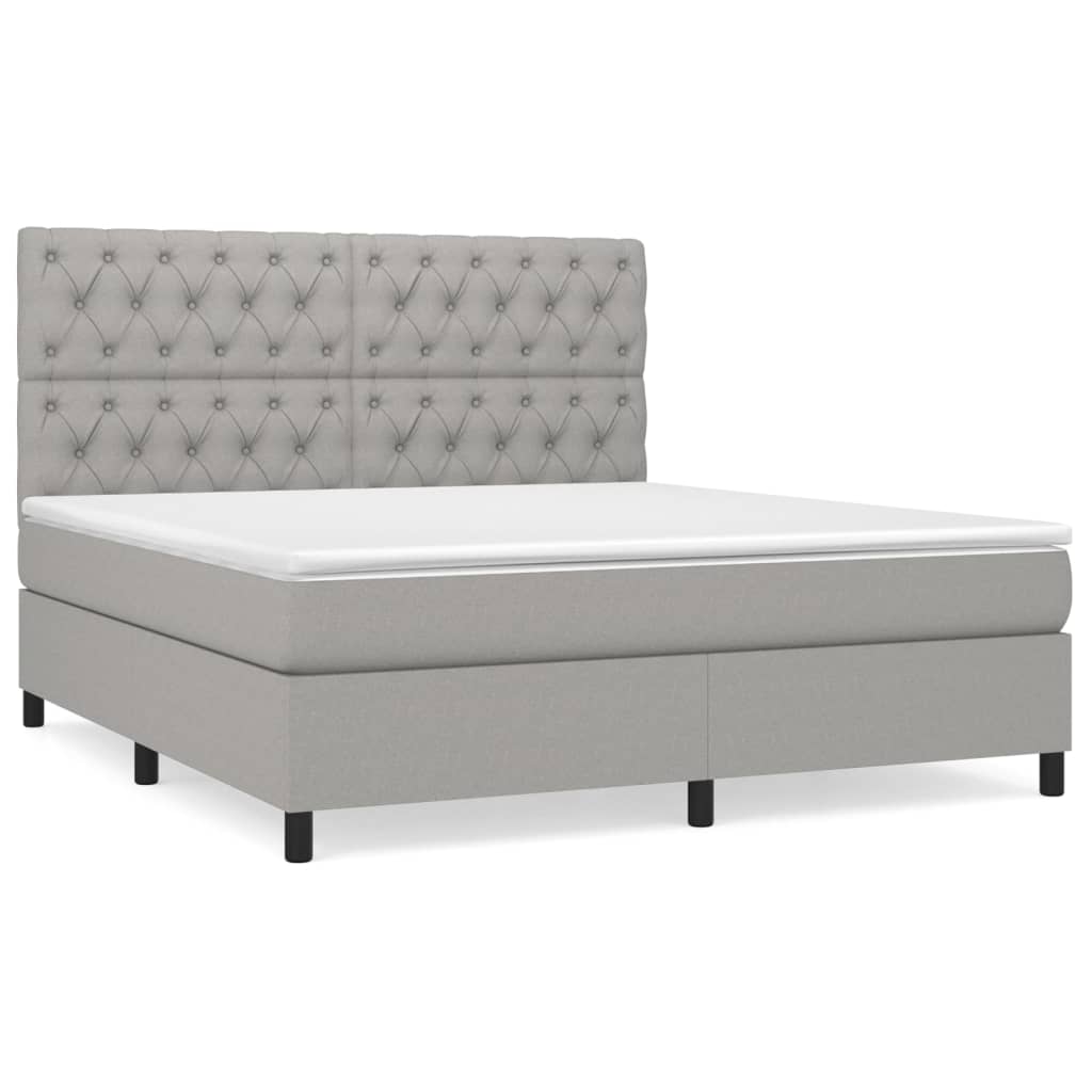 Κρεβάτι Boxspring με Στρώμα Αν. Πράσινο 160x200εκ Υφασμάτινο