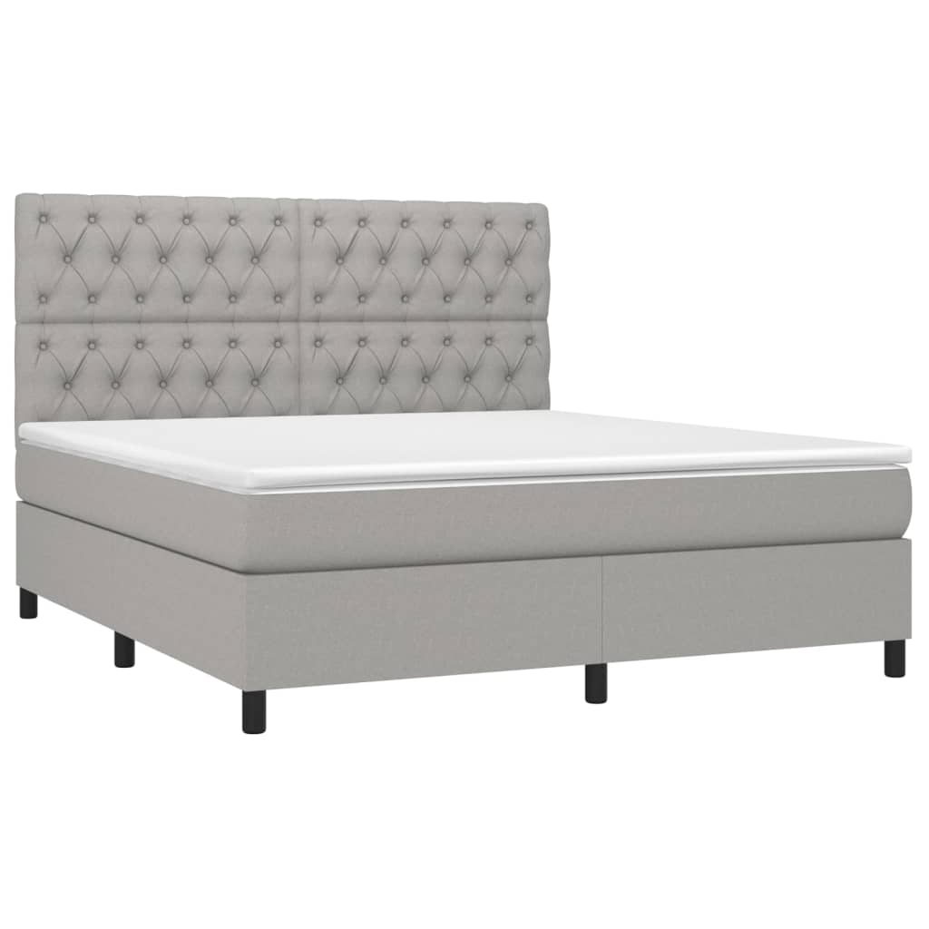 Κρεβάτι Boxspring με Στρώμα Αν. Πράσινο 160x200εκ Υφασμάτινο