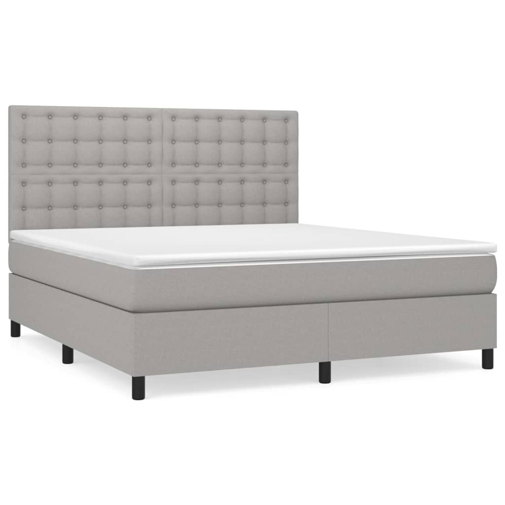 Κρεβάτι Boxspring με Στρώμα Αν. Πράσινο 160x200εκ Υφασμάτινο