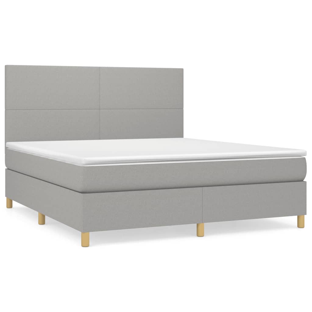 Κρεβάτι Boxspring με Στρώμα Αν. Πράσινο 160x200εκ Υφασμάτινο