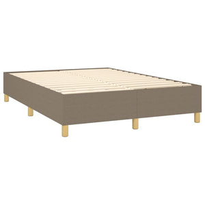 Κρεβάτι Boxspring με Στρώμα Taupe 140x200 εκ. Υφασμάτινο