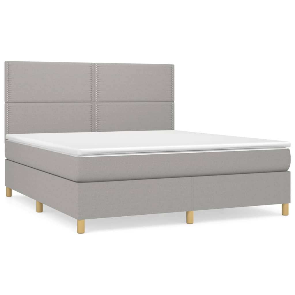 Κρεβάτι Boxspring με Στρώμα Αν. Πράσινο 160x200εκ Υφασμάτινο