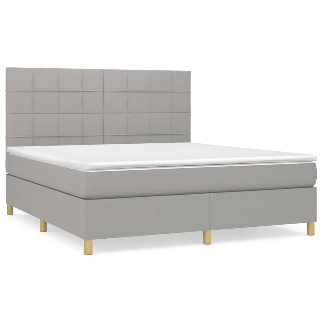 Κρεβάτι Boxspring με Στρώμα Αν. Πράσινο 160x200εκ Υφασμάτινο