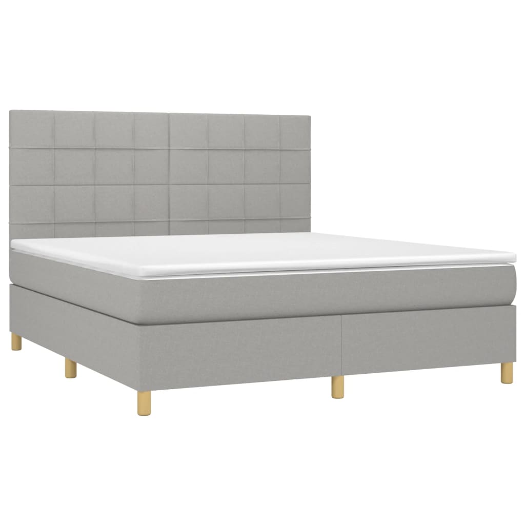 Κρεβάτι Boxspring με Στρώμα Αν. Πράσινο 160x200εκ Υφασμάτινο