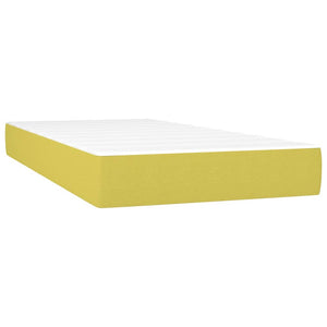 Κρεβάτι Boxspring με Στρώμα Πράσινο 90x190 εκ.Υφασμάτινο