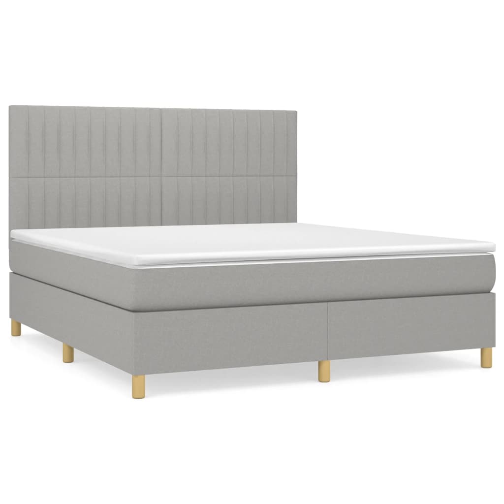 Κρεβάτι Boxspring με Στρώμα Αν. Πράσινο 160x200εκ Υφασμάτινο