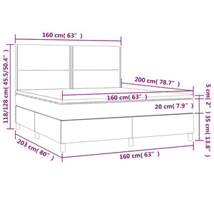 Κρεβάτι Boxspring με Στρώμα Σκούρο Πράσινο 160x200εκ. Βελούδινο