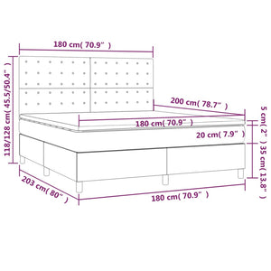 Κρεβάτι Boxspring με Στρώμα Ροζ 180x200 εκ. Βελούδινο