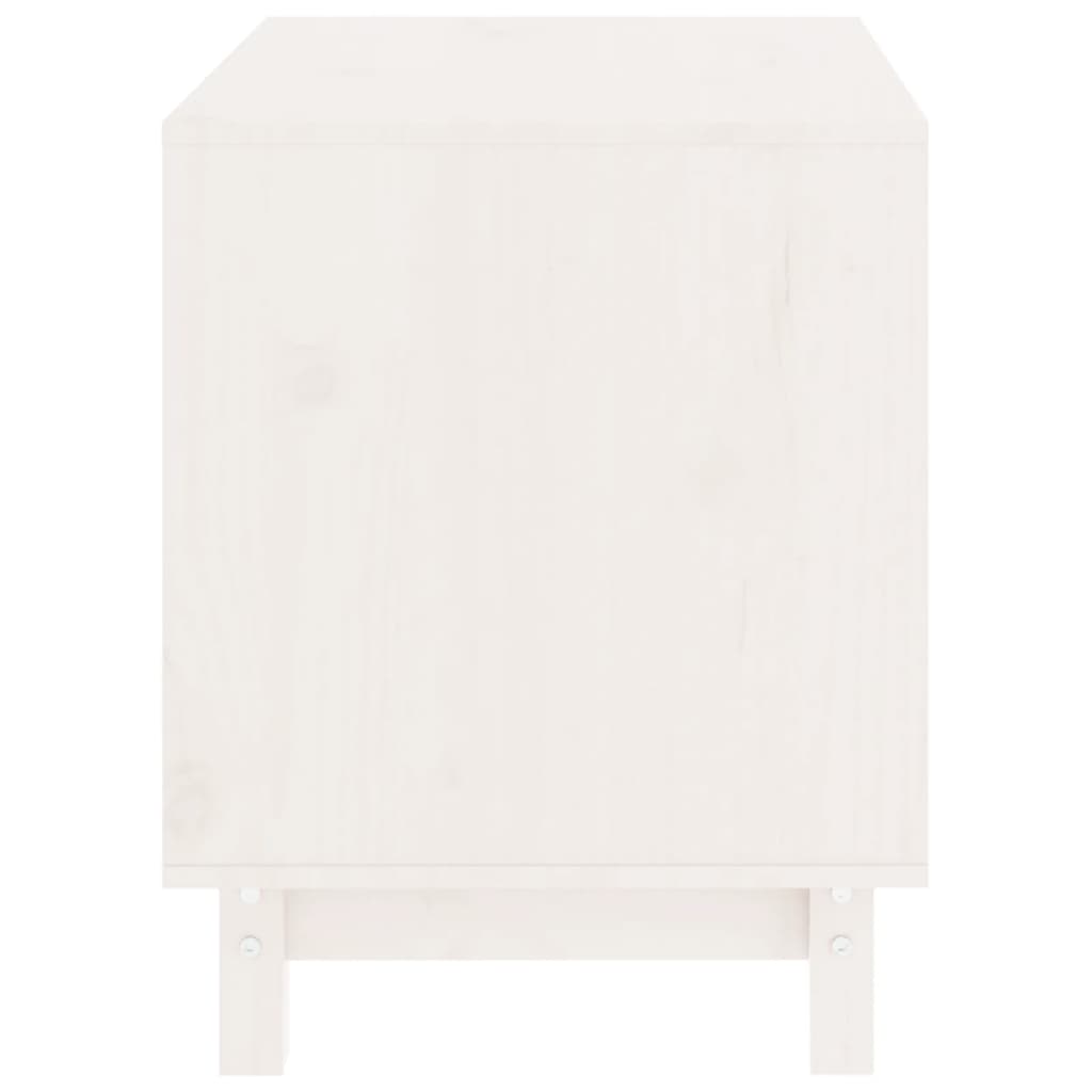 Σπιτάκι Σκύλου Λευκό 60 x 45 x 57 εκ. από Μασίφ Ξύλο Πεύκου