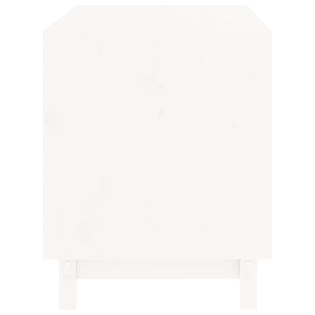 Σπιτάκι Σκύλου Λευκό 70 x 50 x 62 εκ. από Μασίφ Ξύλο Πεύκου