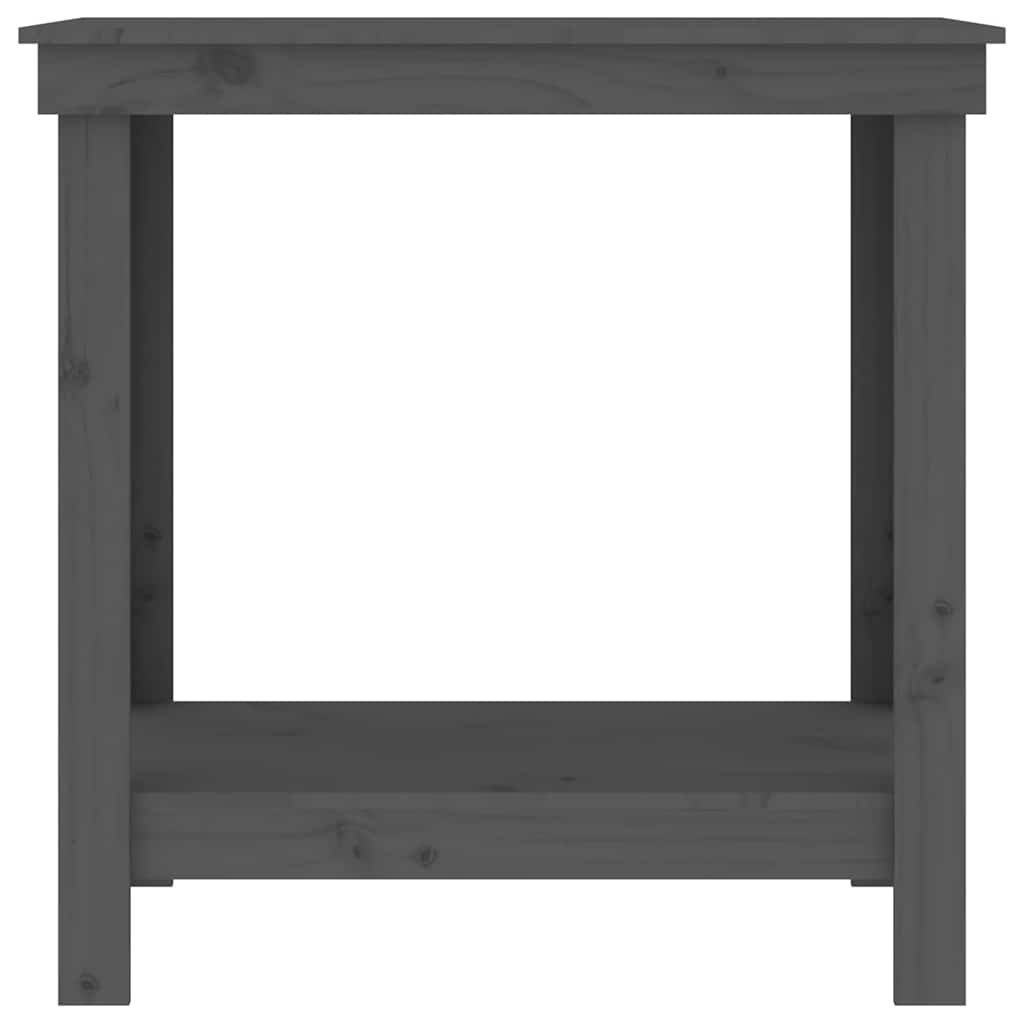 Πάγκος Εργασίας Γκρι 80x50x80 εκ. από Μασίφ Ξύλο Πεύκου - Pakobazaar