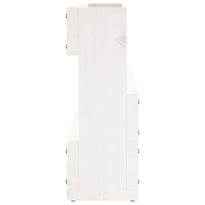 Παπουτσοθήκη Επιτοίχια 2 τεμ. Λευκή 110x9x23 εκ. Μασίφ Πεύκο