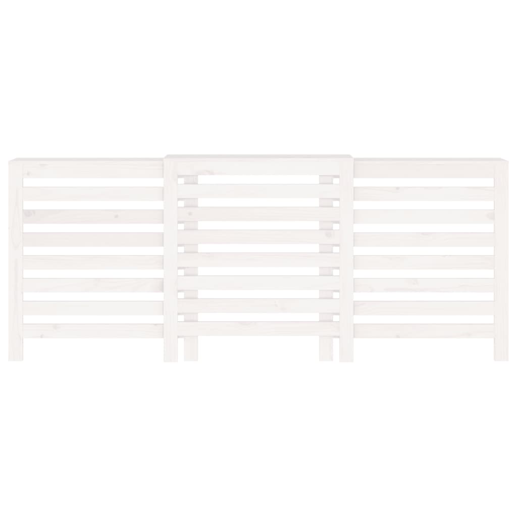 Κάλυμμα Καλοριφέρ Λευκό 210x21x85 εκ. από Μασίφ Ξύλο Πεύκου - Pakobazaar