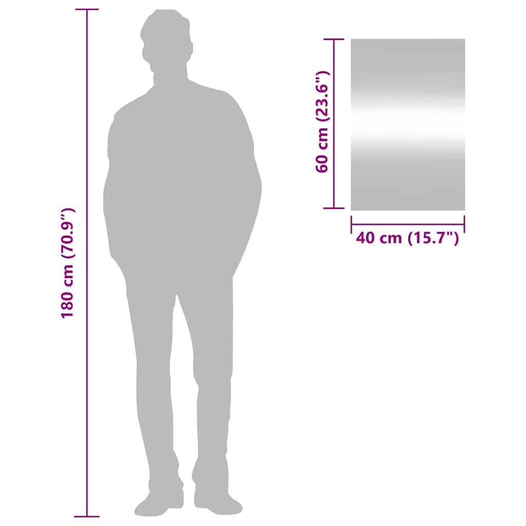 Καθρέφτης Επιτοίχιος Ορθογώνιος 40 x 60 εκ. - Pakobazaar