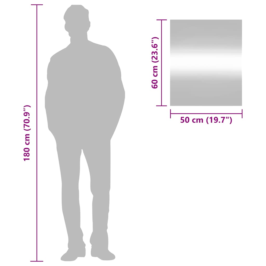 Καθρέφτης Επιτοίχιος Ορθογώνιος 50 x 60 εκ.