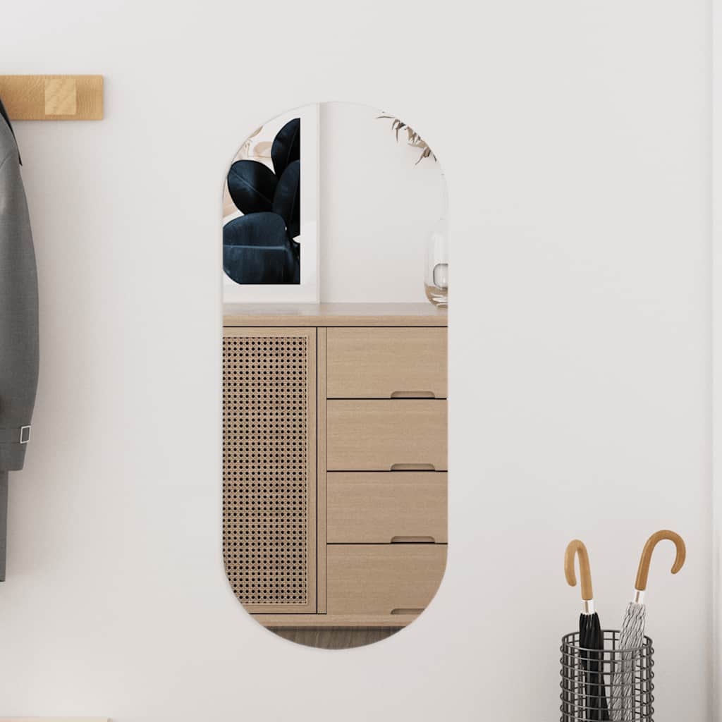 Καθρέφτης Τοίχου Οβάλ 25 x 60 εκ. από Γυαλί - Pakobazaar