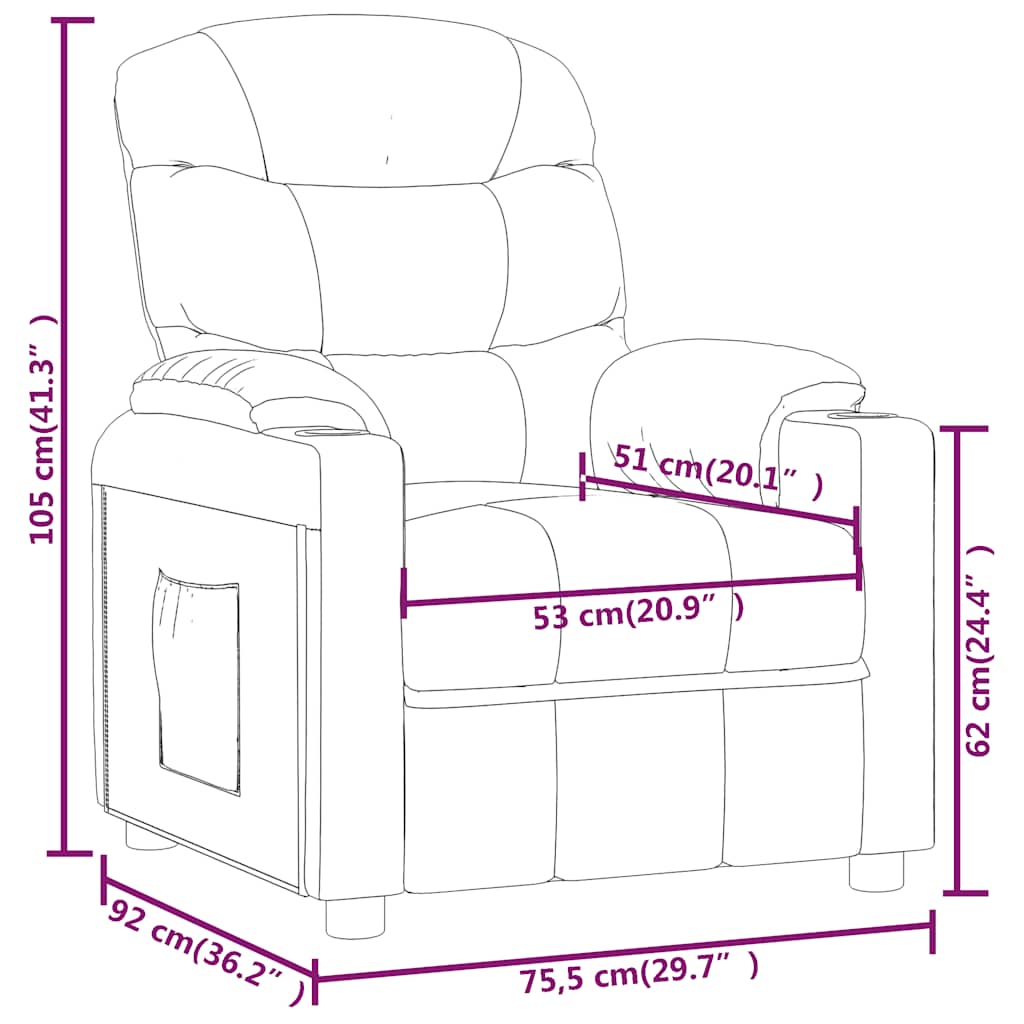 Πολυθρόνα Ανακλινόμενη Ηλεκτρική Ανοιχτό Γκρι Υφασμάτινη