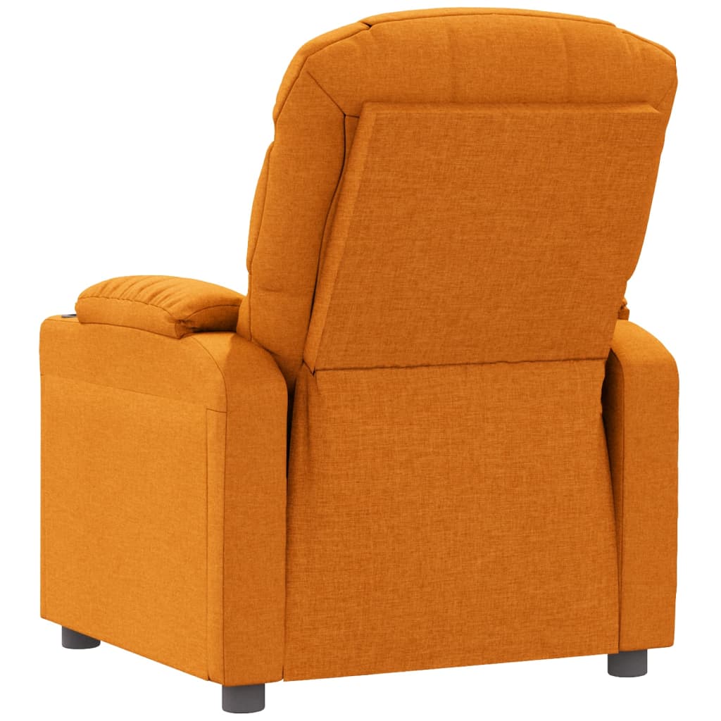 Πολυθρόνα Ανακλινόμενη Ηλεκτρική Κίτρινη Υφασμάτινη